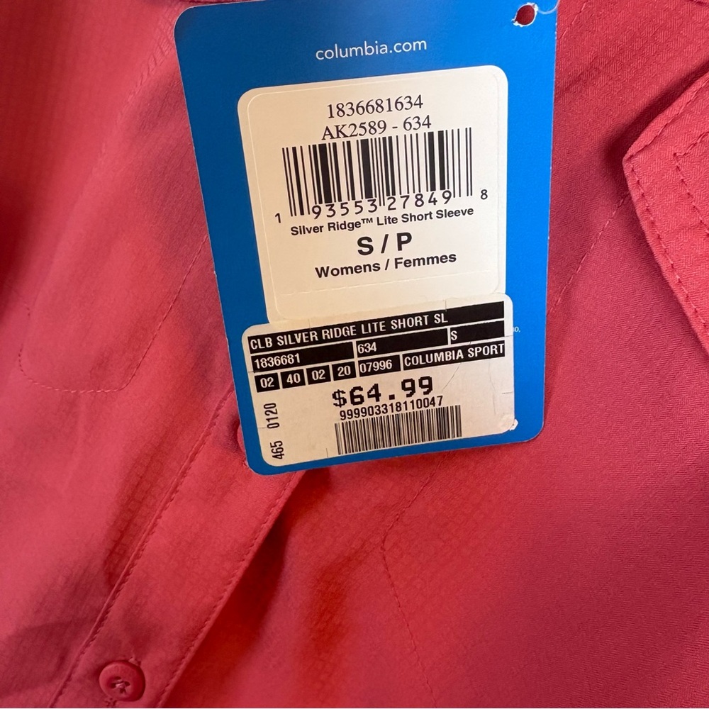 NWT Columbia Women’s Silver Ridge Lite Short Sleeve Shirt, Size Small, Pink - Picture 7 of 10